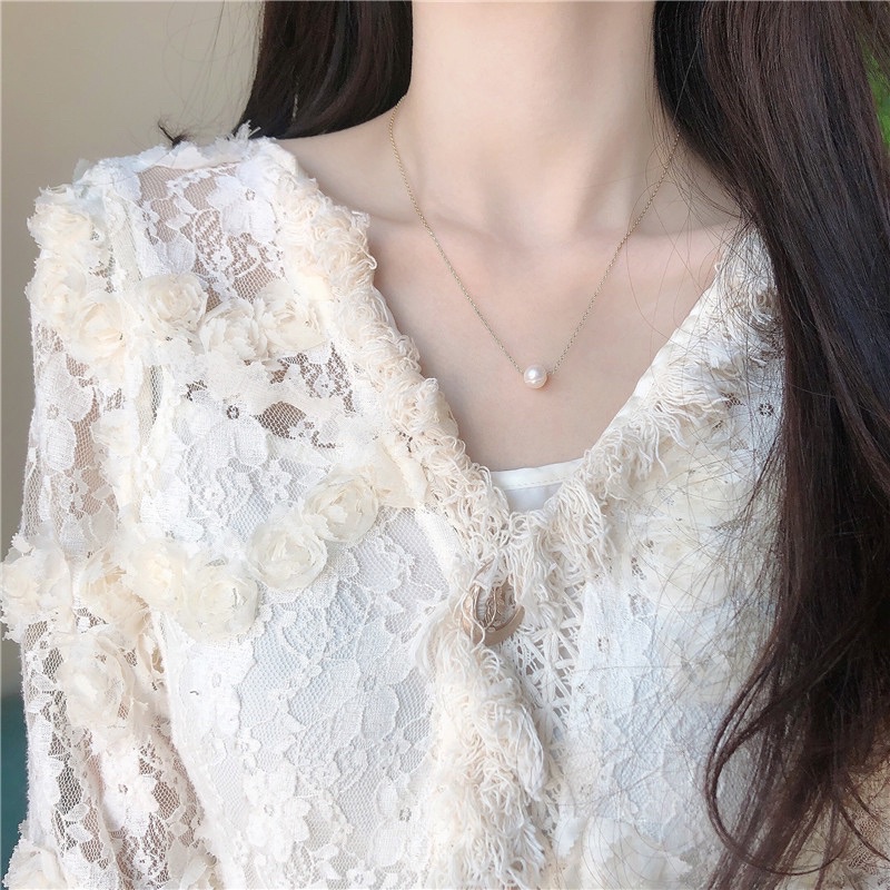 Dây chuyền vàng hạt trai