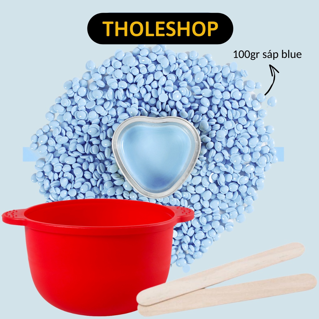 Combo Chén Silicone Nấu Sáp Wax Lông Chống Dính + 100gr Sáp Cao Cấp Tặng Kèm 5 Que Gỗ 1023