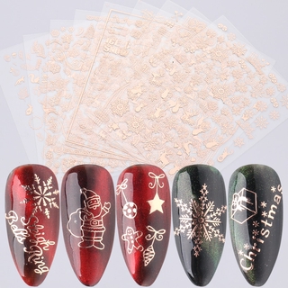 Miếng Dán Trang Trí Móng Tay 3D Chủ Đề Giáng Sinh