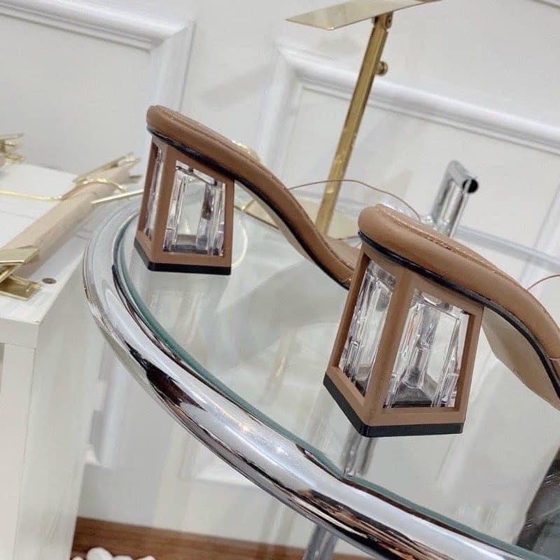 guốc cao gót Nâu Tây