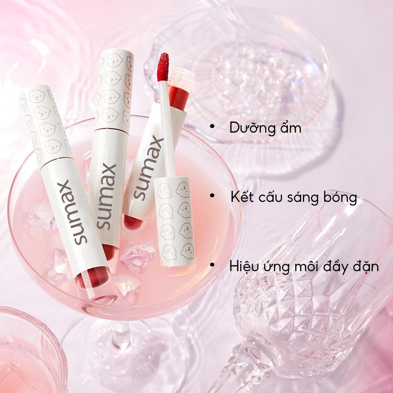 Son bóng SUMAX dưỡng ẩm lâu trôi màu hồng dễ thương chất lượng cao 2.5g | BigBuy360 - bigbuy360.vn