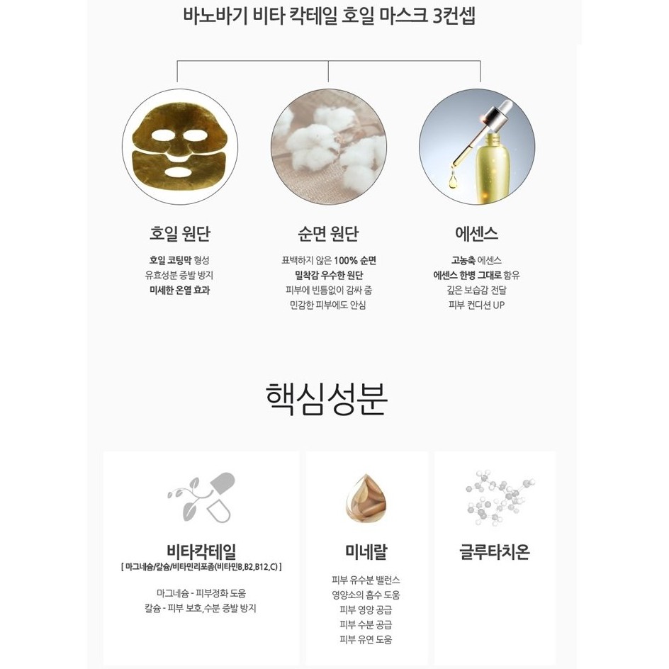 Combo 5 Mặt nạ thiết BNBG Vita Cocktail Age Foil Mask Lifting x 5