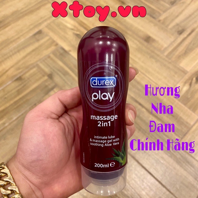 (Chính Hãng) Gel bôi trơn cao cấp Durex Play Massage 2 in 1 200ml - Bản Tiếng Anh