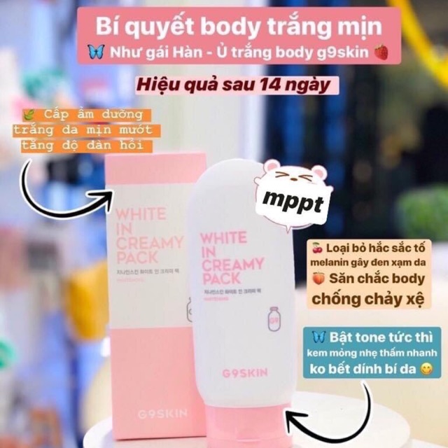 Ủ trắng body G9 hàn quốc