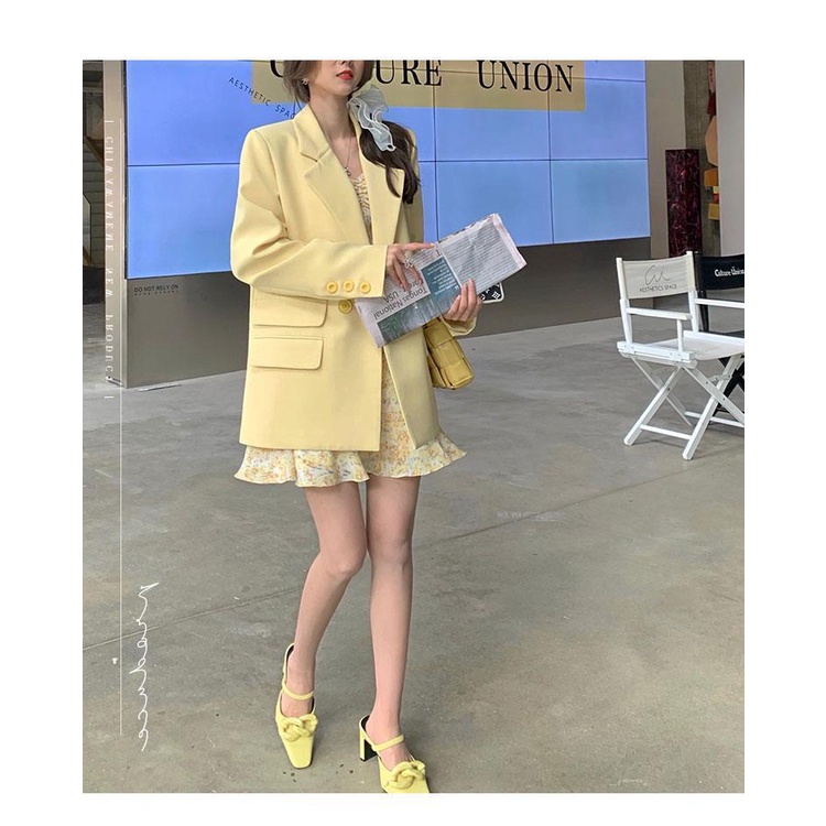 Đầm Váy Nữ Voan Tay Phồng Họa Tiết Hoa Nhí Đuôi Cá Chữ A Cổ Vuông