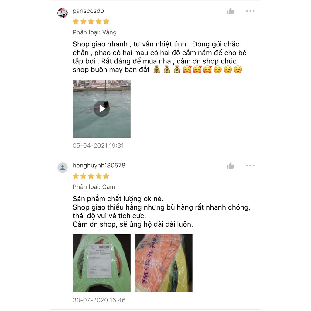 PHAO TIM TẬP BƠI CHO NGƯỜI LỚN VÀ TRẺ EM - MÚT EVA CÓ ĐỘ NỔI CAO CHỐNG CONG VÊNH