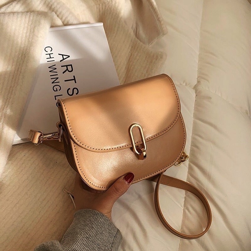 Túi xách nữ đẹp, túi đeo chéo đi chơi da chếp ly quai nhúm TL 124