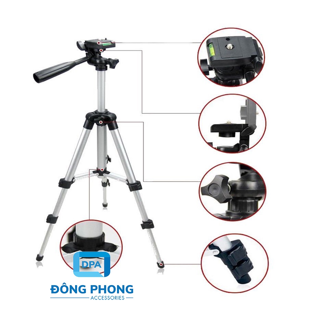 Tripod 3 Chân Cho Điện Thoại, Máy Ảnh 3110 Đa Năng