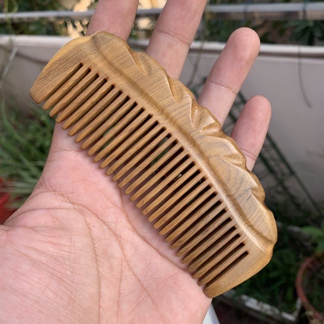 Lược Gỗ Thơm HAHANCO Hình Múi Bưởi  Chải Tóc Thư Giãn Hằng Ngày- COH254