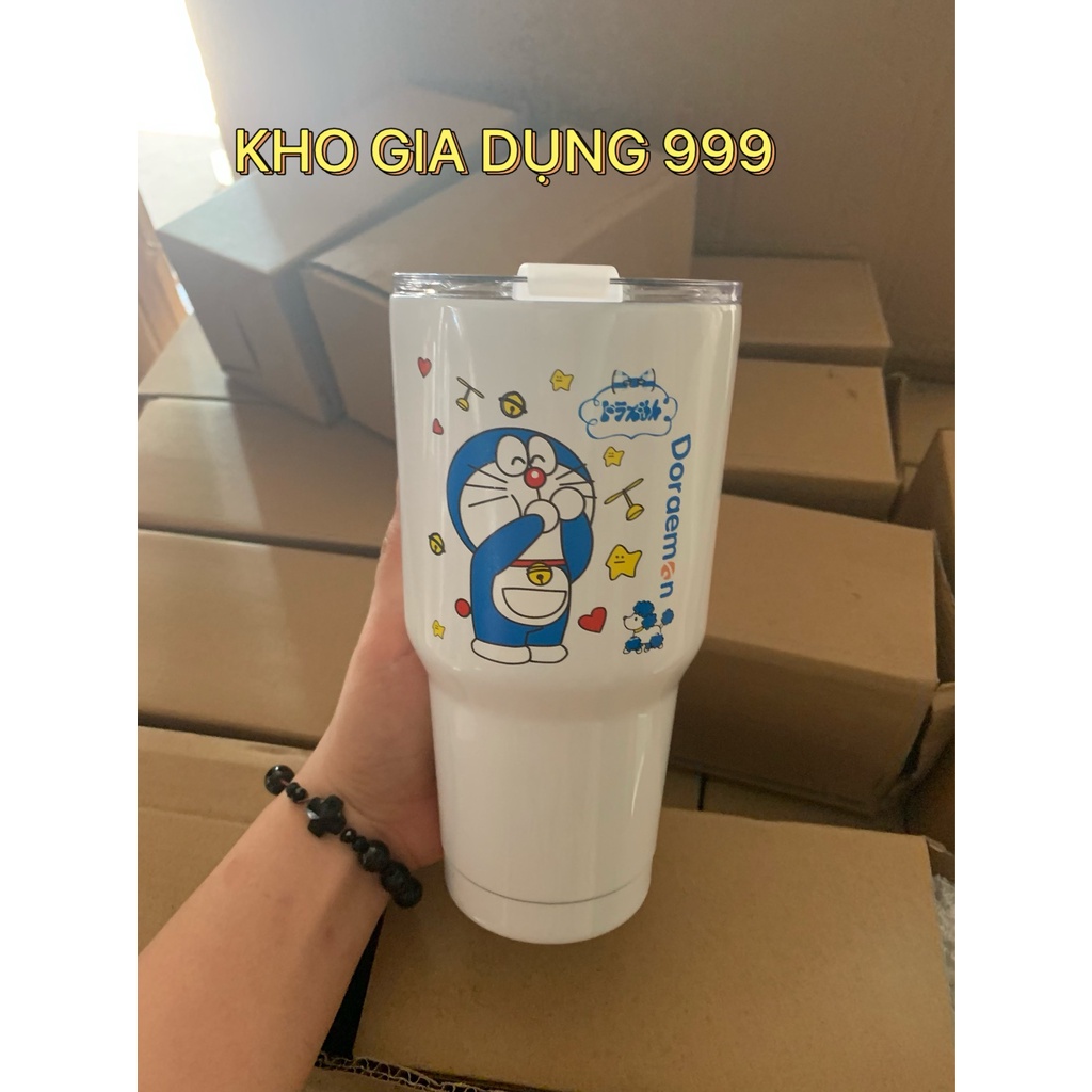 LY GIỮ NHIỆT THÁI LAN INOX 900ML HỌA TIẾT DORAEMON