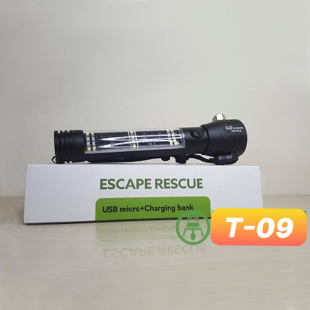 (Hàng Loại 1) Đèn Pin 11 Chức Năng Solar Power Flashlight