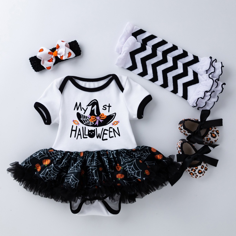 Set Đồ 4 Món Hóa Trang Halloween Dễ Thương Cho Bé