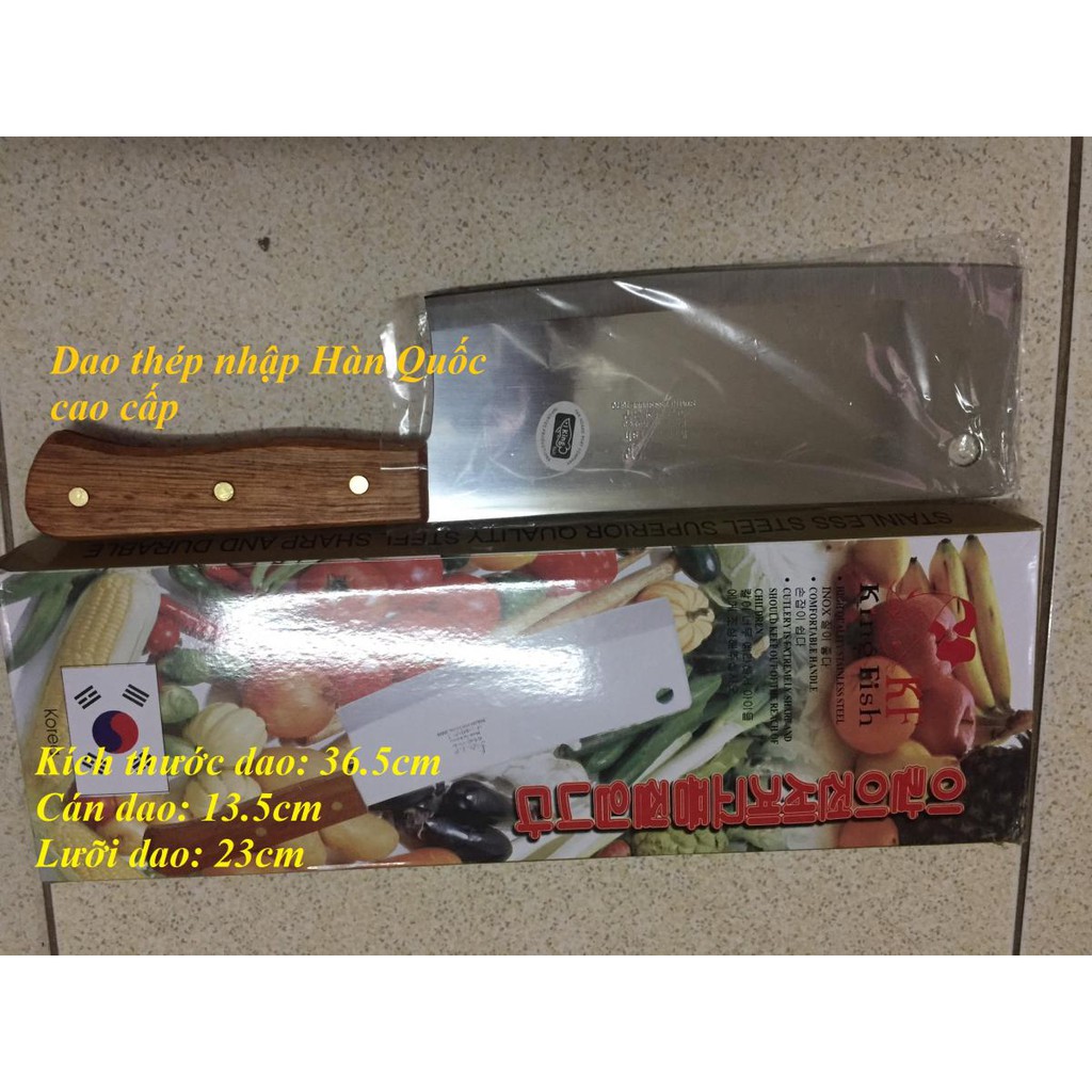 DAO CHẶT XƯƠNG HÀN QUỐC CÁN GỖ CAO CẤP, LƯỠI BẮNG THÉP CHUYÊN DỤNG CHẮC CHẮN.
