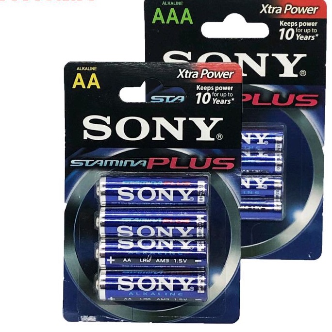 Pin Sony Stamina Plus Extra power AA,AAA LR6, LR03 an toàn với môi trường -Vỉ