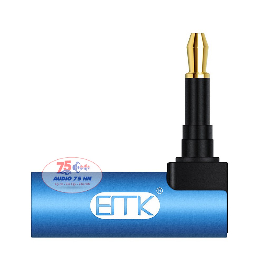 Đầu Chuyển Đổi Cáp Quang Toslink sang Mini Toslink 3.5mm SPDIF EMK cho loa Soundbar, TV- Chân vuông góc