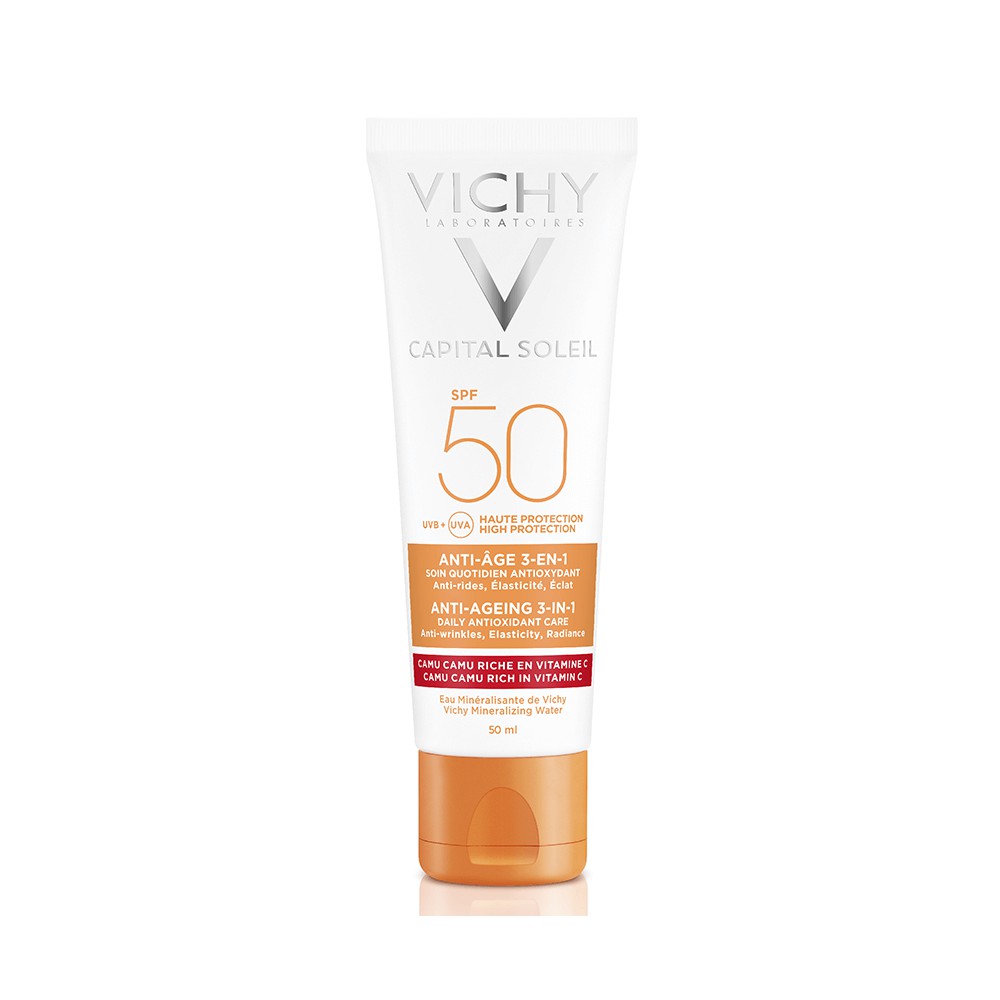 Kem Chống Nắng Không Gây Nhờn Rít Không Màu SPF50 Vichy Capital Soleil 50ml