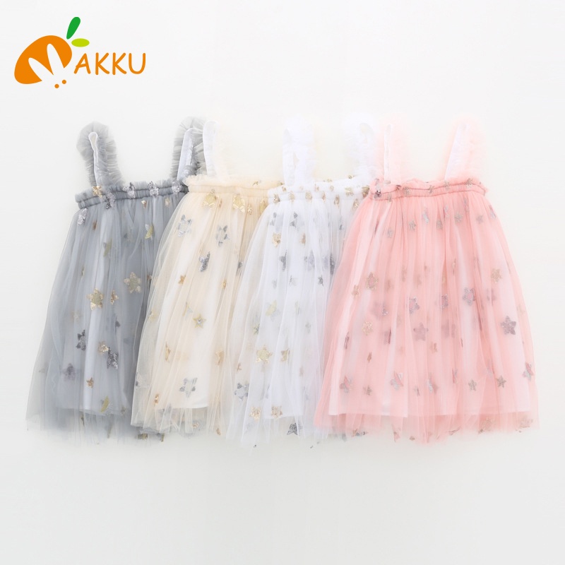 Đầm In Hình Ngôi Sao Hoạt Hình Dễ Thương Cho Bé Gái akku