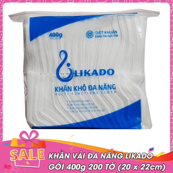 tã giấy downy Khăn vải đa năng LIKADO 300g, 400g, 500g, 600g (hàng chuẩn công ty)