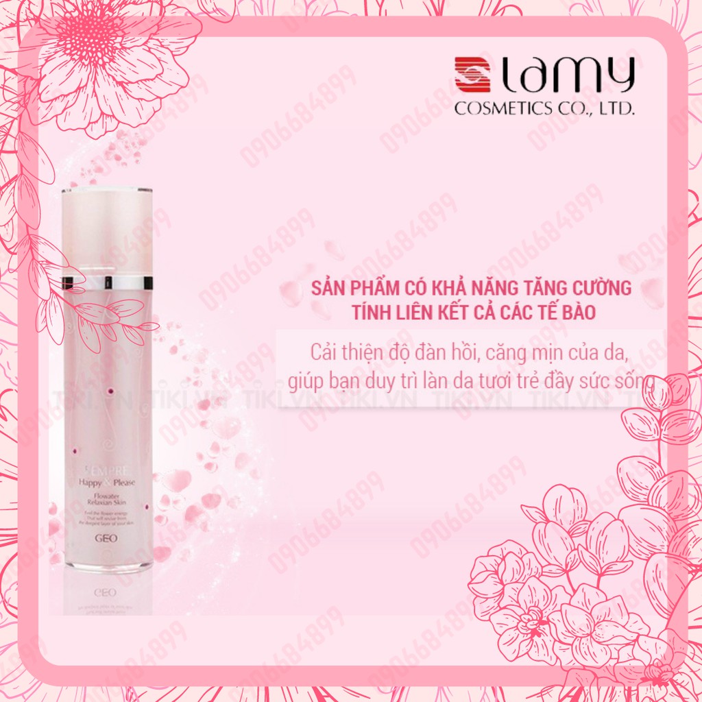 ⭐ NƯỚC HOA HỒNG DƯỠNG TRẮNG DA ⭐GEO SEMPRE HAPPY & PLEASE FLOWATER WHITENING SKIN - 145ml