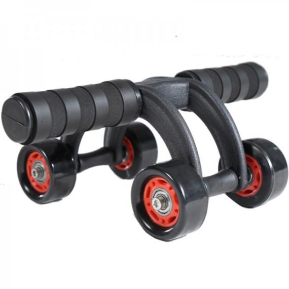 Con lăn tập cơ bụng 4 bánh cỡ lớn lõi thép chịu lực, bánh xe PU và tay cầm bọc mút cực êm