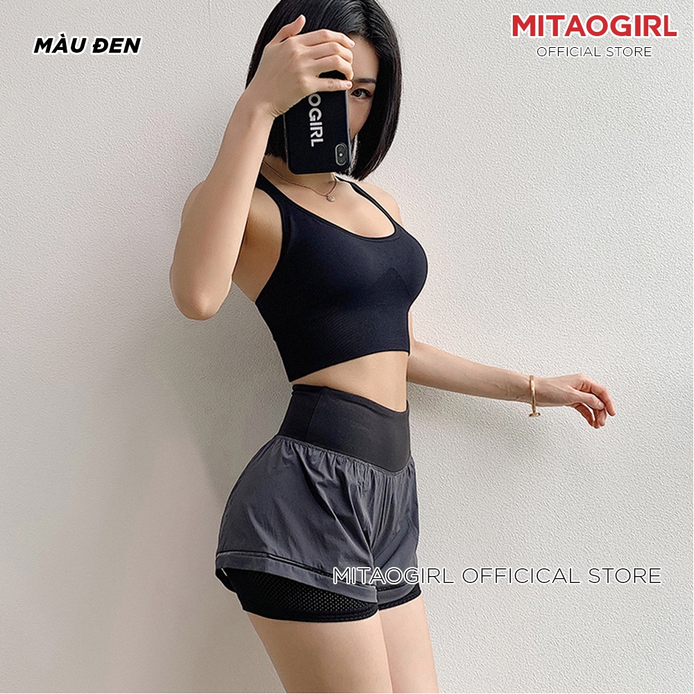 Áo bra tập gym yoga nữ MITAOGIRL khoá cài sau thể thao chất dệt co giãn nâng đỡ cố định ngực