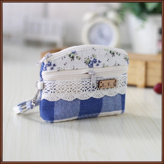 Ví Đựng Tiền Xu Mini Họa Tiết Thổ Cẩm Dành Cho Nữ