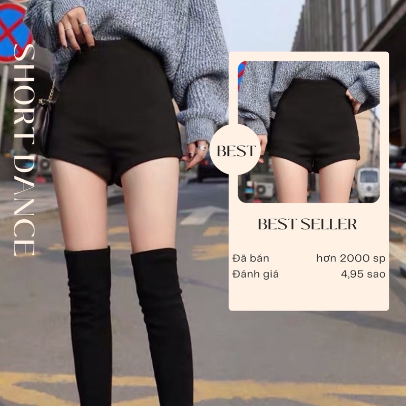 Quần short Idol dày dặn cùng áo croptop 3 lỗ dáng ôm 2 màu trắng đen