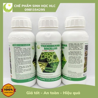 Nấm đối kháng trichoderma bacillus hlc 500ml - ủ phân chuồng, tưới cây, đối kháng nấm bệnh, cải tạo đất