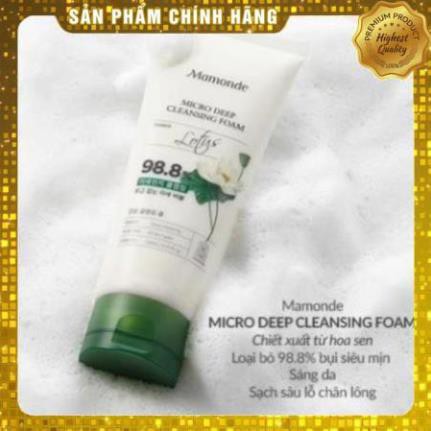 [ HÀNG CAO CẤP ] Sữa rửa mặt làm sạch lỗ chân lông mụn đầu đen Mamonde Micro Deep Cleansing Foam 150ml