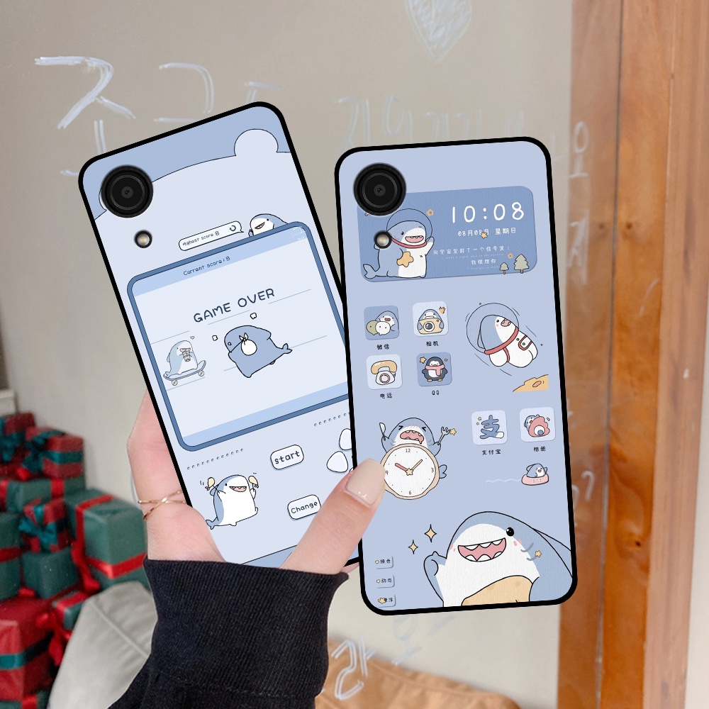 Ốp lưng Samsung A03 Core in hình nền cá mập đáng yêu giá rẻ