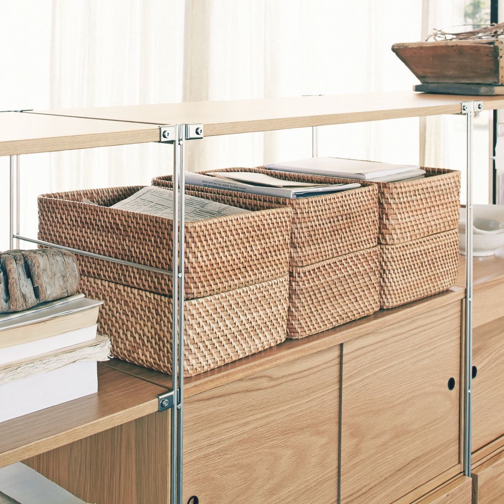 Giỏ mây đan đa năng BAMBOOO ECO sọt đựng đồ nội thất phòng ngủ và làm việc
