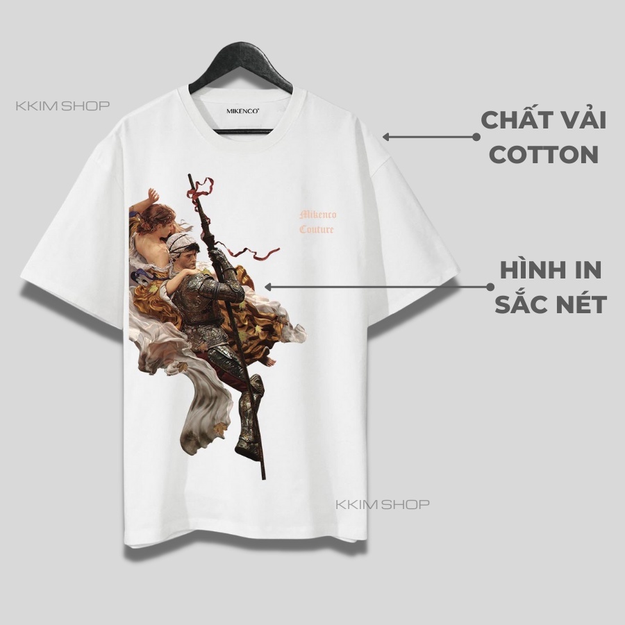 Áo Thun Tay Lỡ MIKENCO BLIND FOR LOVE, áo phông unisex Form rộng oversize, chất liệu Cotton. KKIMShop