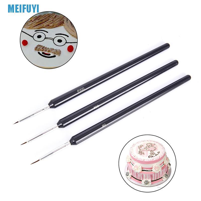 Set 3 Cọ Vẽ Trang Trí Bánh Kem Diy 439v