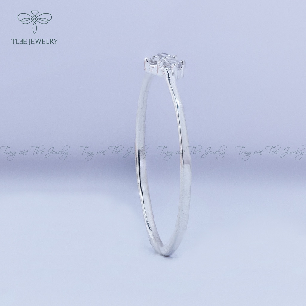 Nhẫn bạc nữ TLEE tim tiny mảnh NCJ A0126