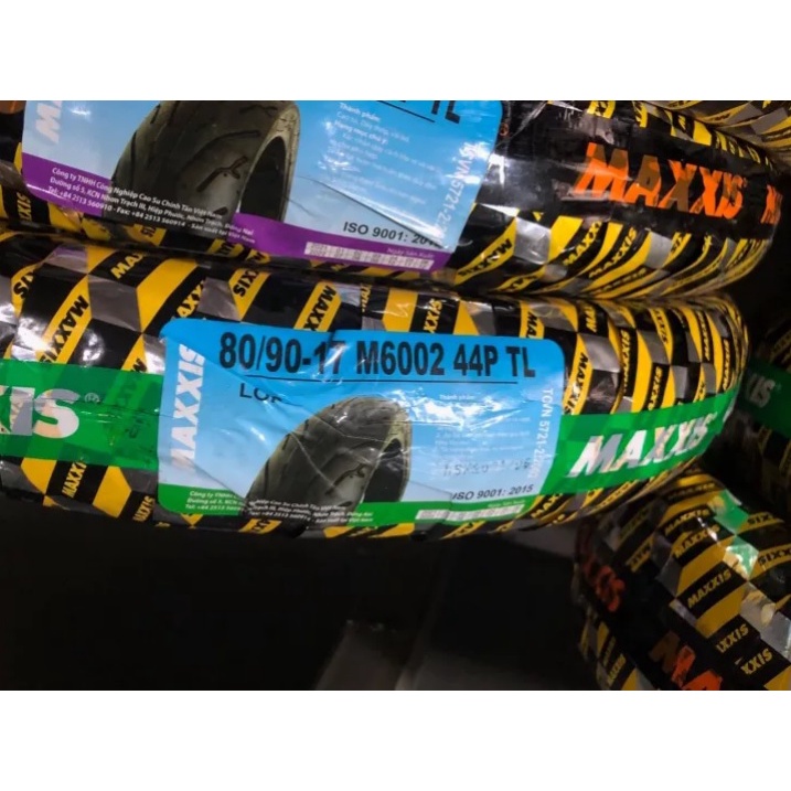 Lốp (vỏ) MAXXIS 80/90-17 (M6002) dành cho xe không ruột