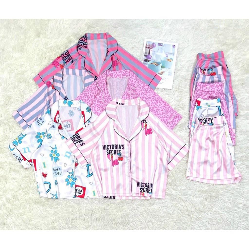 Bộ ngủ Pijama⚡HÀNG MỚI⚡ chất lụa in họa tiết đẹp, cao cấp, quần short lưng thun,, mềm mát, ít nhăn, hỗ trợ đổi trả SP...