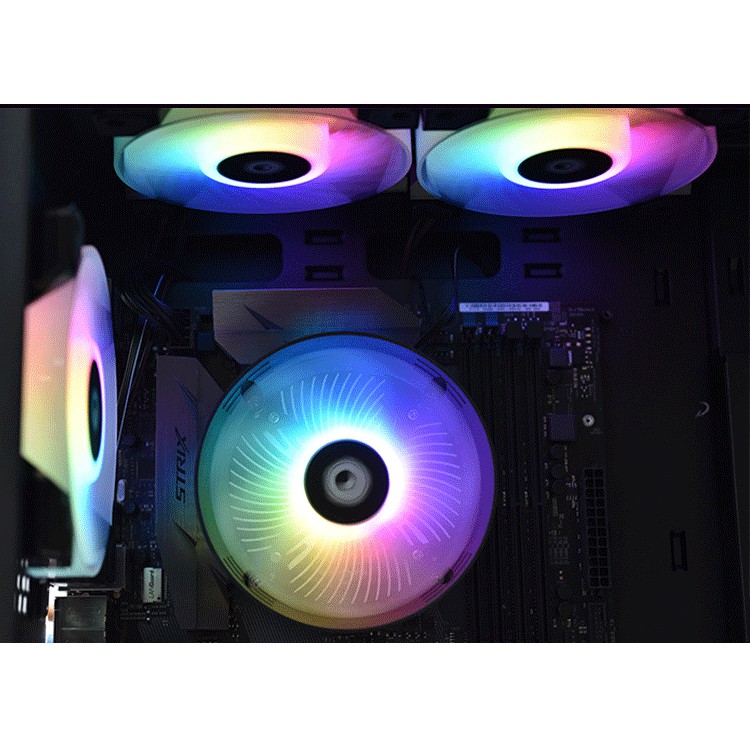 [Mã ELFLASH5 giảm 20K đơn 50K] Quạt tản nhiệt chip CPU ID Cooling DK-03i RGB PWM - Led Aura RGB ( Intel 115x )