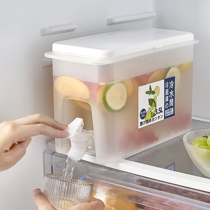 Bình đựng nước hoa quả, detox để tủ lạnh có vòi rót dung tích 3,5 lít chịu nhiệt tốt - Đồ dùng nhà bếp, đồ gia dụng