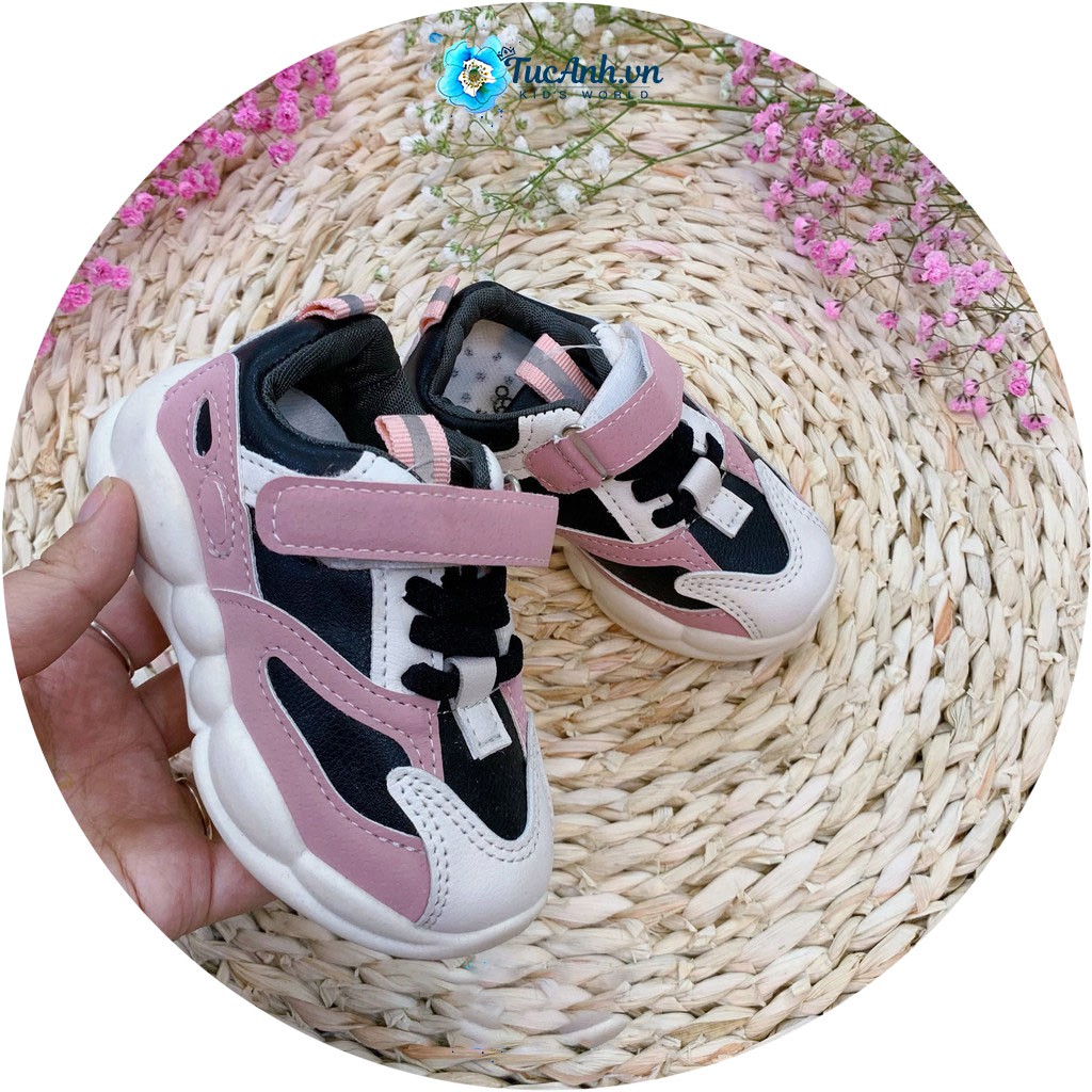 Giày sneaker bé trai bé gái 2 màu hồng, xám - TucAnh