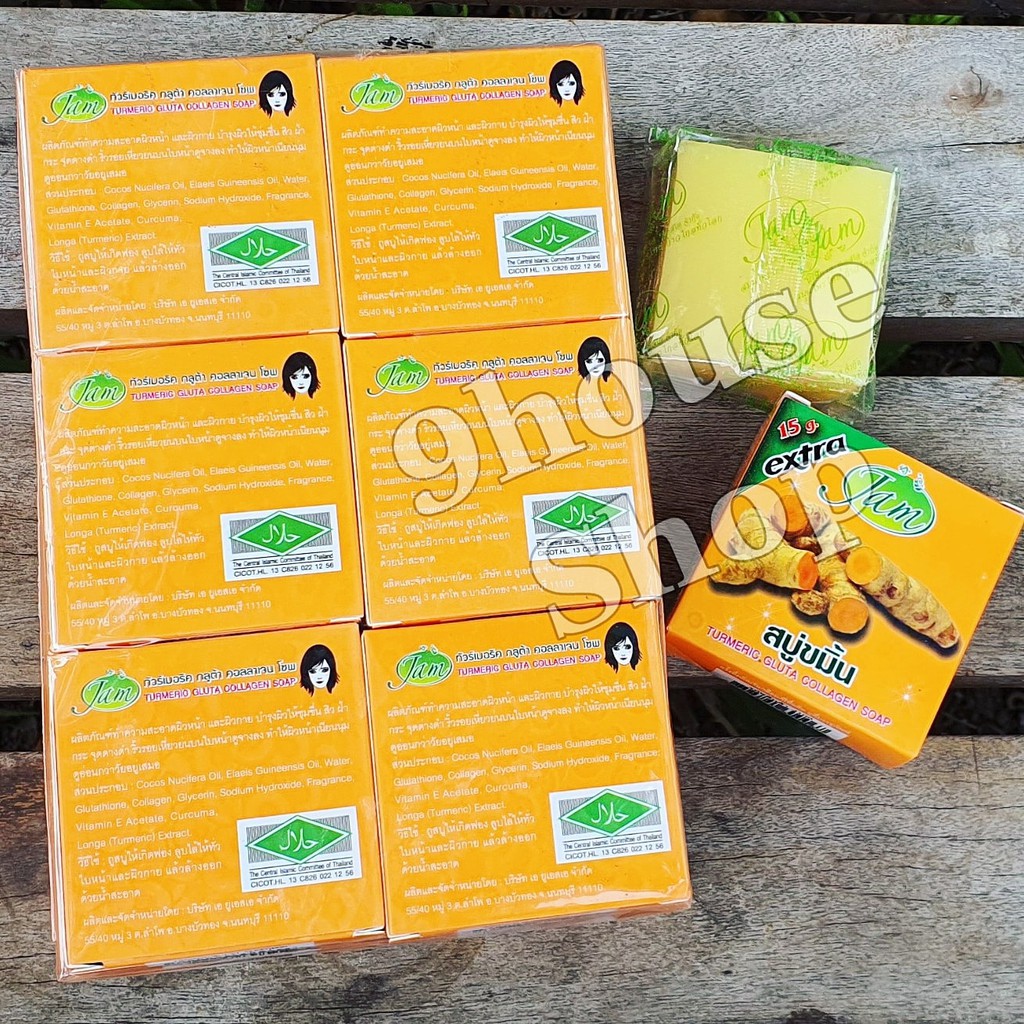 01 Cục Xà Bông NGHỆ JAM TURMERIC SOAP 65gram