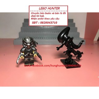 Xếp hình Minifigures Allien vs Predator Người ngoài hành tinh chiến đấu với Quái thú vô hình