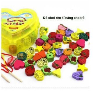 Đồ chơi hạt gỗ sâu vòng