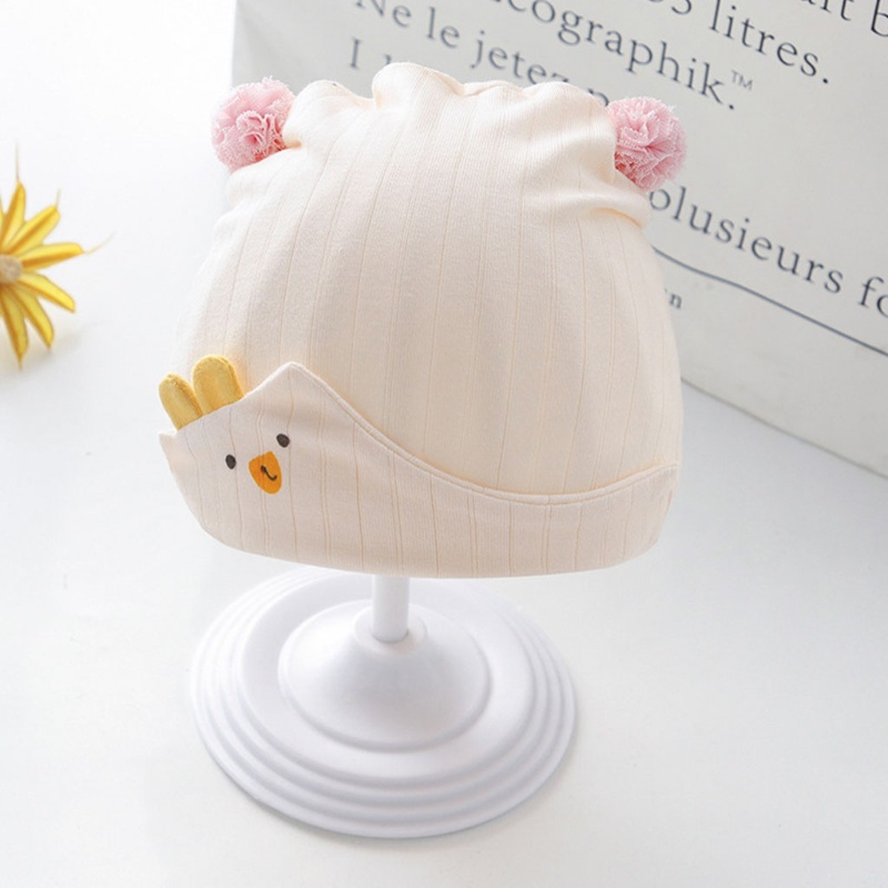 Mũ Trùm Đầu Bằng Cotton Mềm Mại Dễ Thương Cho Bé 0-6 Tháng Tuổi