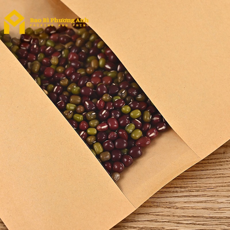 Combo 100 Chiếc Túi Zip Giấy Kraft Nâu 10x15_Bao Bì Phương Anh