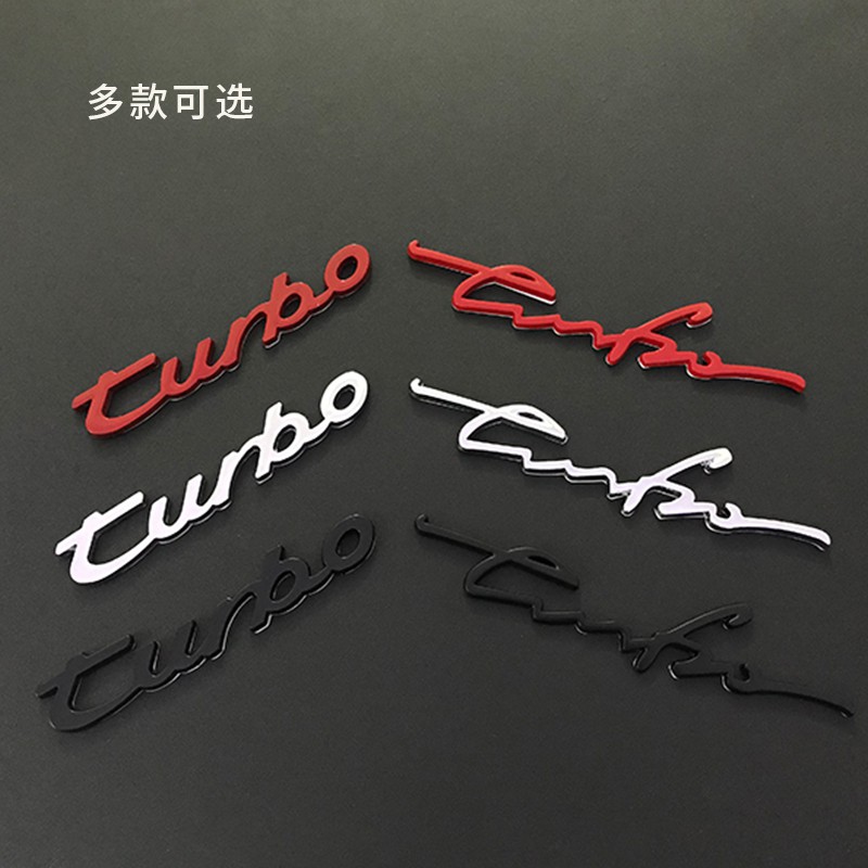 Turbo Nhãn Dán Ba Chiều Bằng Kim Loại In logo Thể Thao Trang Trí Ô Tô / Mô Tô Chống Trầy Xước