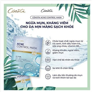 Mặt nạ ngừa mụn Cénota Acne Control Mask 30ml, mặt nạ dành cho da mụn từ thiên nhiên