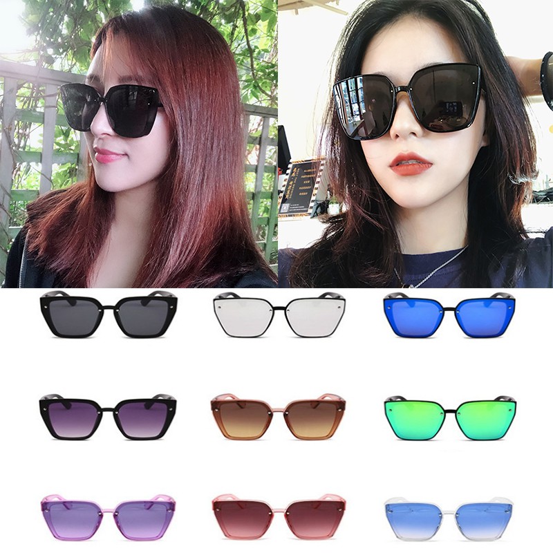 Kính Mát Gọng Ngoại Cỡ Tròng Kính Nhiều Màu Tùy Chọn Thời Trang Hàn Quốc Dành Cho Bạn Nữ