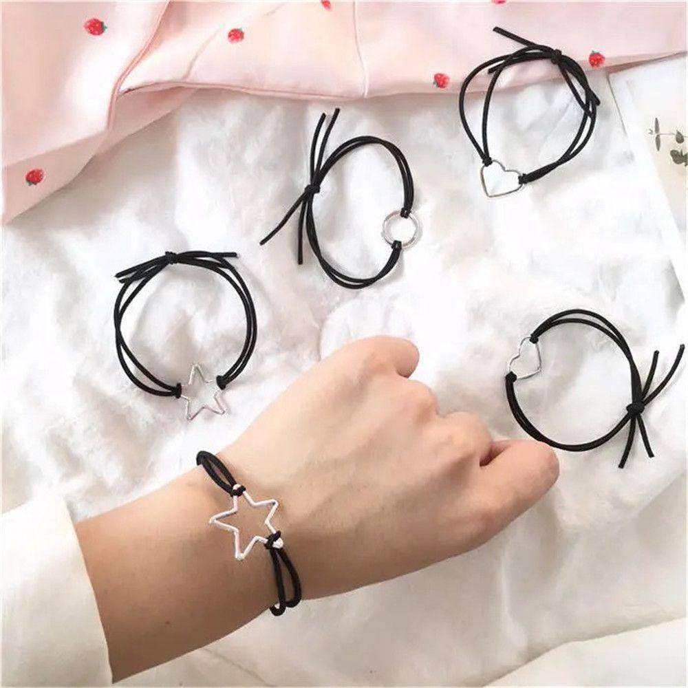 Vòng Tay Dây Thừng Mặt Hợp Kim Hình Ngôi Sao Thời Trang
