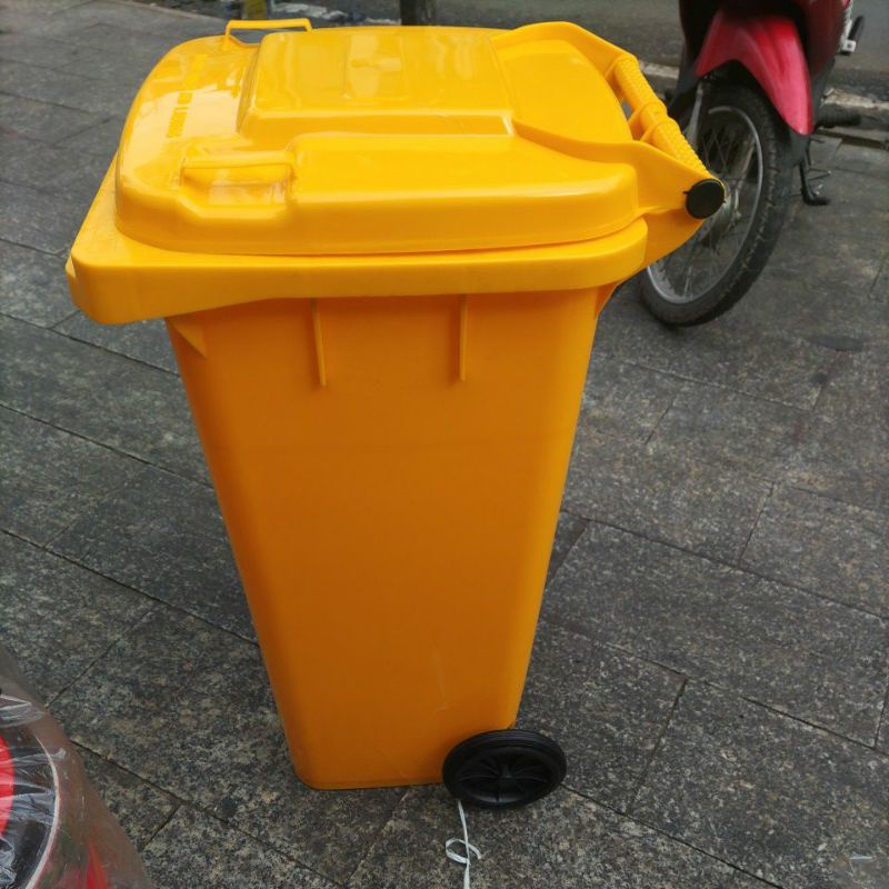 thùng rác 120 lít xanh,vàng ,cam loại dày giá rẻ