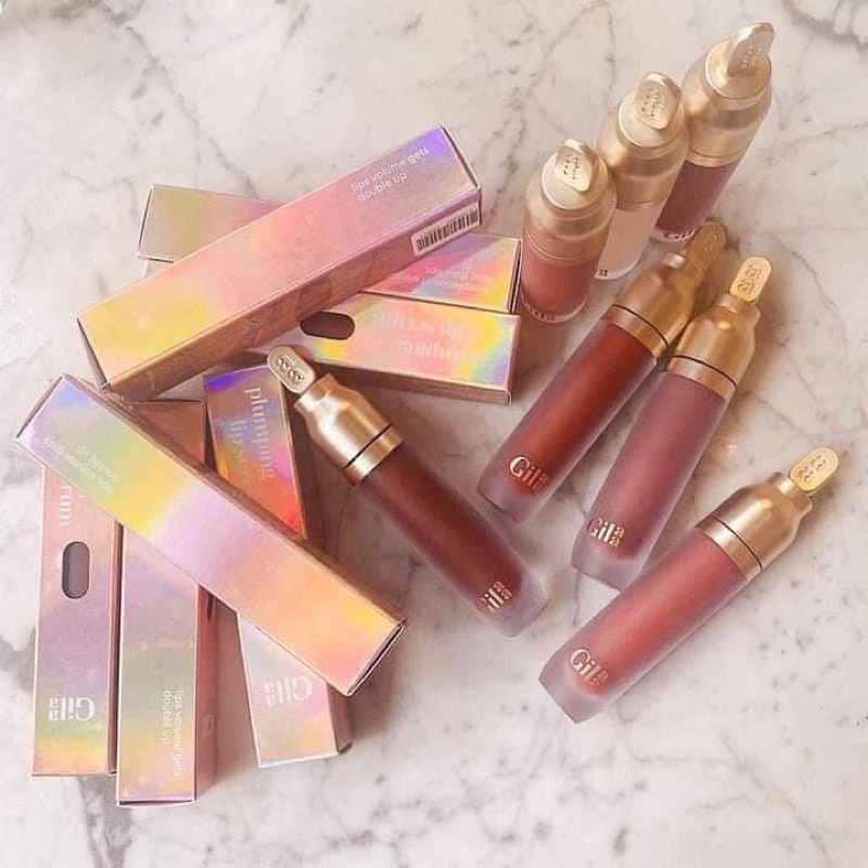 Son Gilaa Plumping Lip Serum - Son Kem Lì Glamr Q Long Wear Lip Cream (5g)